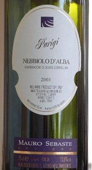 NEBBIOLO D'ALBA PARIGI