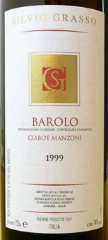 BAROLO "CIABOT MANZONI" SILVIO GRASSO