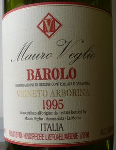 BAROLO VIGNETO ARBORINA MAURO VEGLIO