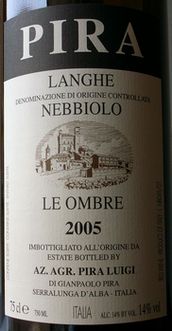 LANGHE NEBBIOLO LE OMBRE PIRA