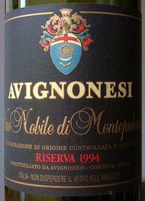 VINO NOBILE DI MONTEPULCIANO RISERVA AVIGNONESI