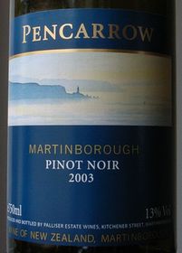 PINOT NOIR MARTINBOROUGH PENCARROW