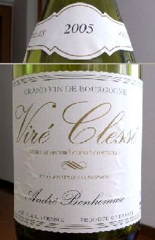VIRE CLESSE VIEILLES VIGNES ANDRE BONHOMME