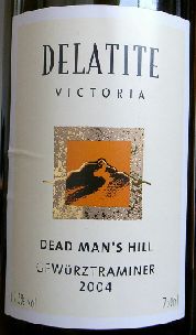 GEWURZTRAMINER VICTORIA DEAD MAN'S HILL DELATITE