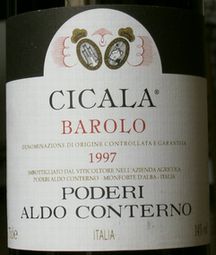 BAROLO CICALA PODERI ALDO CONTERNO
