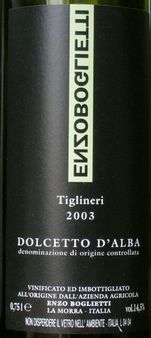 DOLCETTO D'ALBA TIGLINERI ENZO BOGLIETTI
