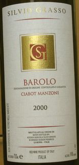 BAROLO "CIABOT MANZONI" SILVIO GRASSO