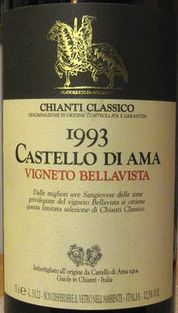 CHIANTI CLASSICO VIGNETO BELLAVISTA CASTELLO DI AMA