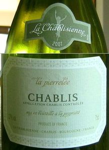 CHABLIS LA PIERRELEE LA CHABLISIENNE