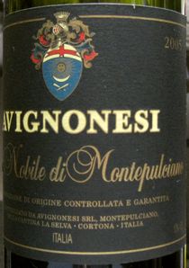 VINO NOBILE DI MONTEPULCIANO AVIGNONESI