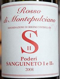 ROSSO DI MONTEPULCIANO PODERI SANGUINETO