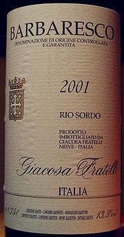 BARBARESCO RIO SORDO GIACOSA FRATELLI