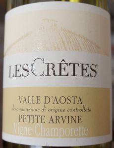 CHARDONNAY VALLEE D'AOSTE D.O.C. LES CRETES