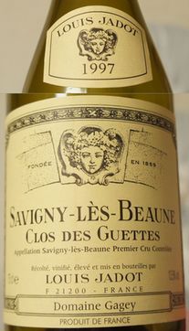 SAVIGNY-LES-BEAUNE CLOS DES GUETTES LOUIS JADOT DOMAINE GAGEY