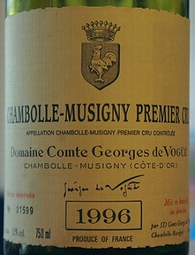 CHAMBOLLE-MUSIGNY PREMIER CRU DOMAINE COMTE GEORGES DE VOGUE