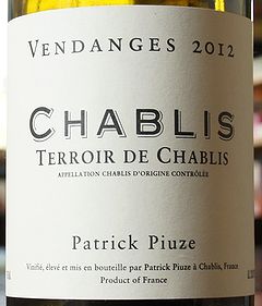 CHABLIS TERROIR DE CHABLIS PATRICK PIUZE