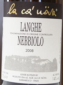 LANGHE NEBBIOLO D.O.C. LA CA'NOVA