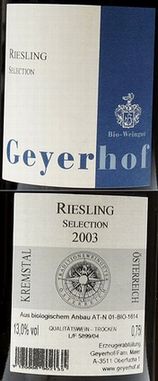 RIESLING SELECTION GEYERHOF