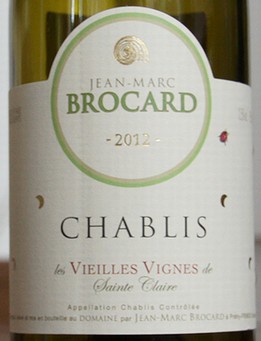 CHABLIS VIEILLES VIGNES SAINTE CLAIRE JEAN-MARC BROCARD