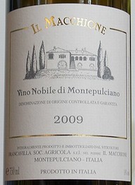 VINO NOBILE DI MONTEPULCIANO IL MACCHIONE
