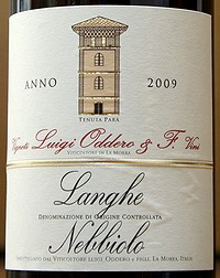 LANGHE NEBBIOLO LUIGI ODDERO