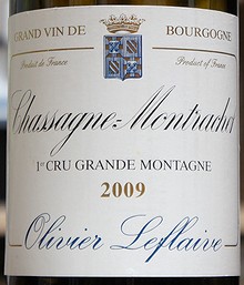 CHASSAGNE-MONTRACHET 1er GRANDE MONTAGNE OLIVIER LEFLAIVE