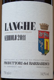 LANGHE NEBBIOLO D.O.C. PRODUTTORI DEL BARBARESCO