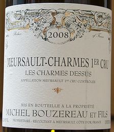 MEURSAULT-CHARMES 1ER CRU LES CHARMES DESSUS MICHEL BOUZEREAU
